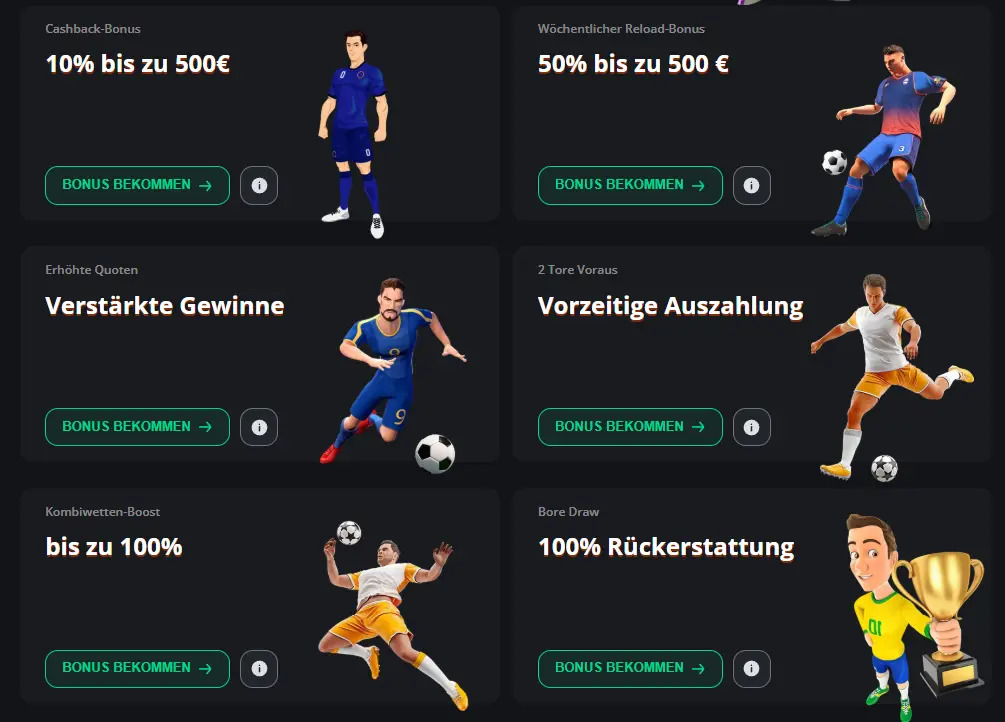 Wöchentliche Bonusaktionen beim Bookie ExciteWin